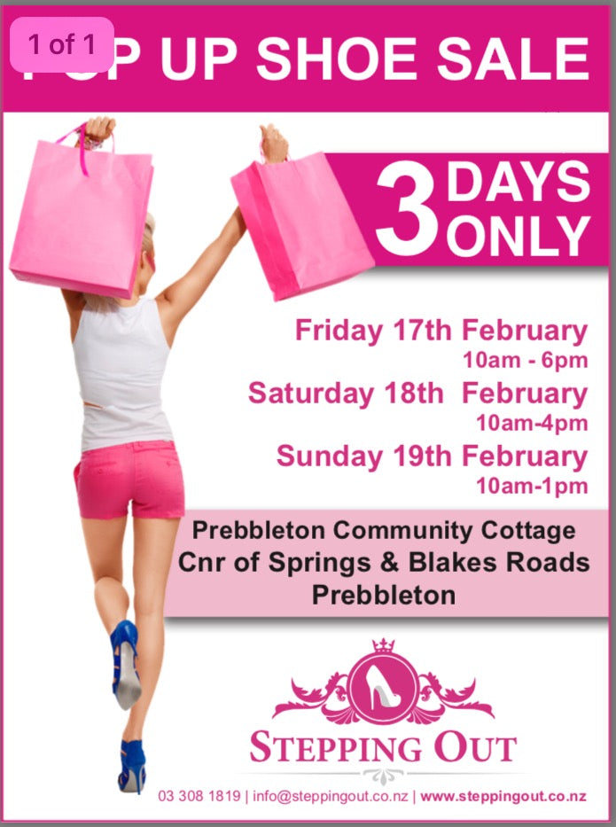 Pop Up Shoe Sale at Prebbleton