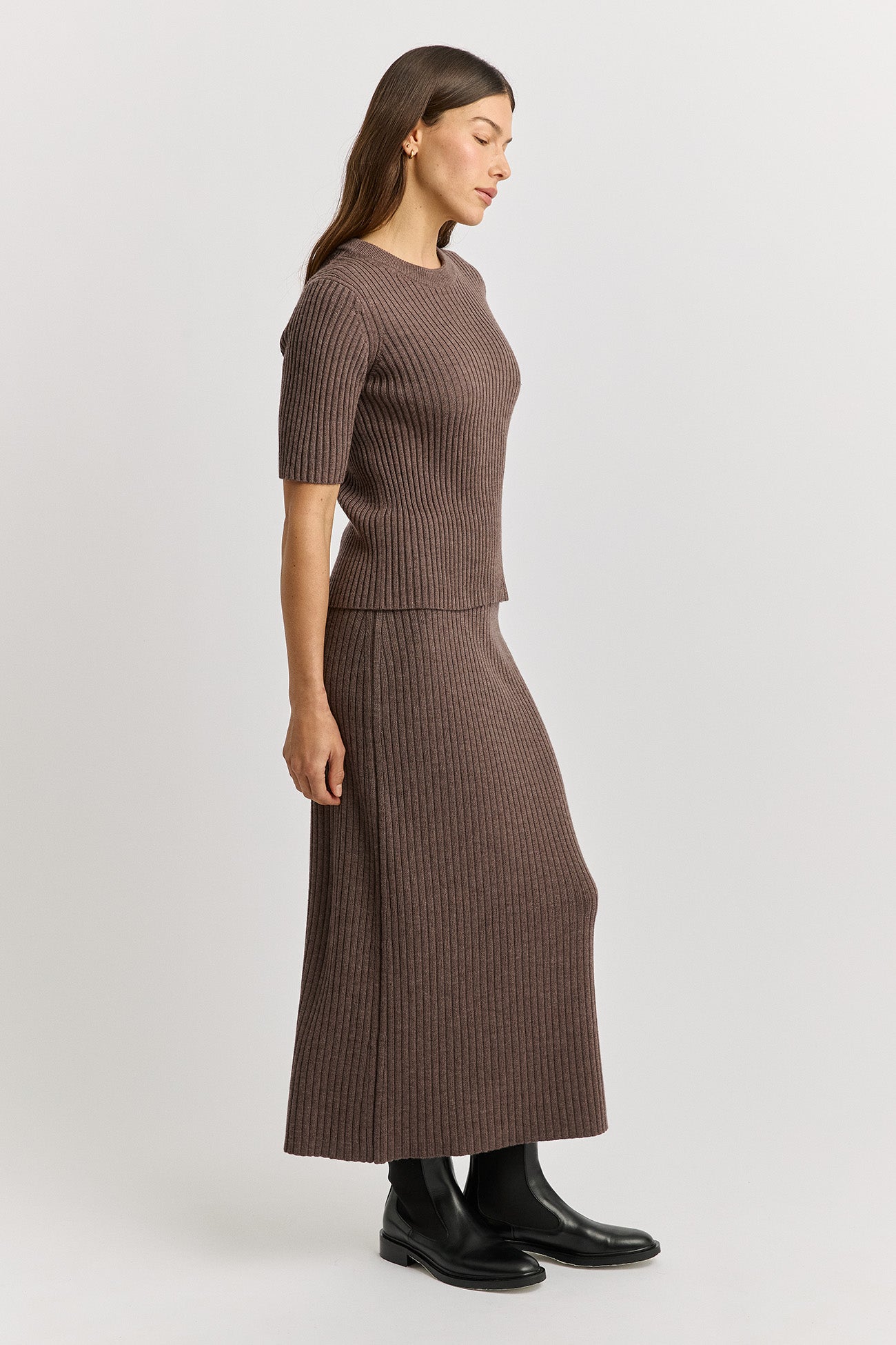 TOORALLIE MERINO RIB KNIT TOP