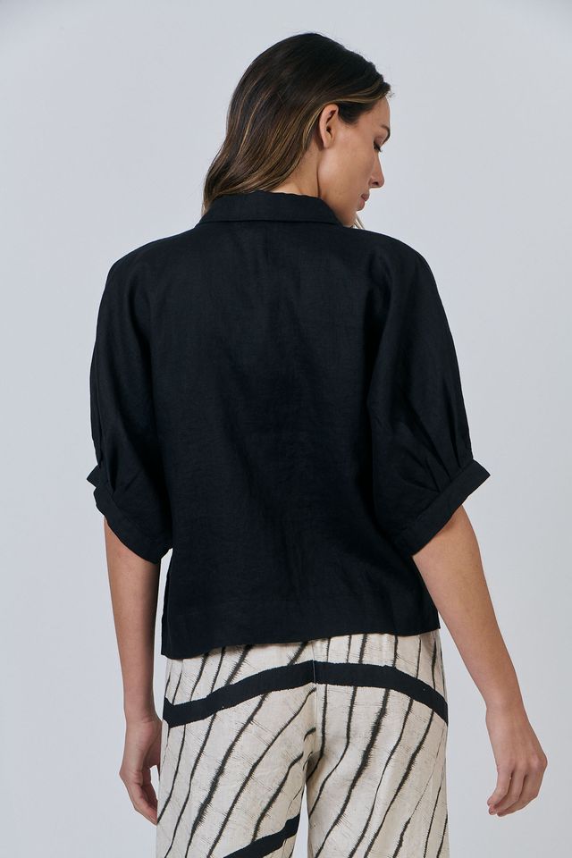 NATURALS GA471 LINEN TOP