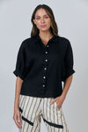 NATURALS GA471 LINEN TOP