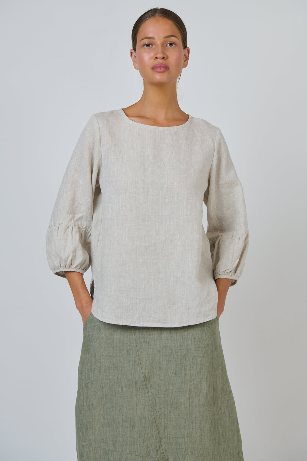GA651 LINEN TOP