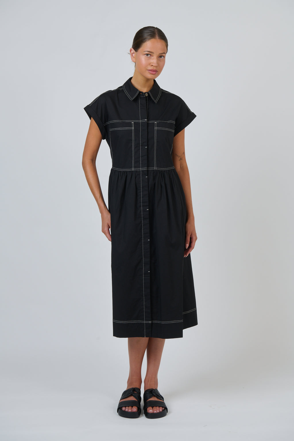 NATURALS GA738 POPLIN DRESS