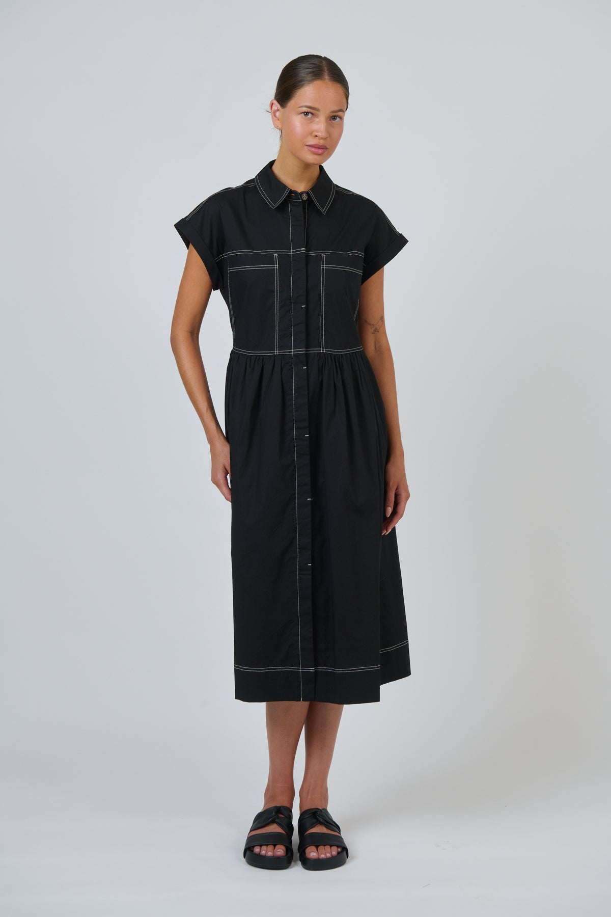NATURALS GA738 POPLIN DRESS