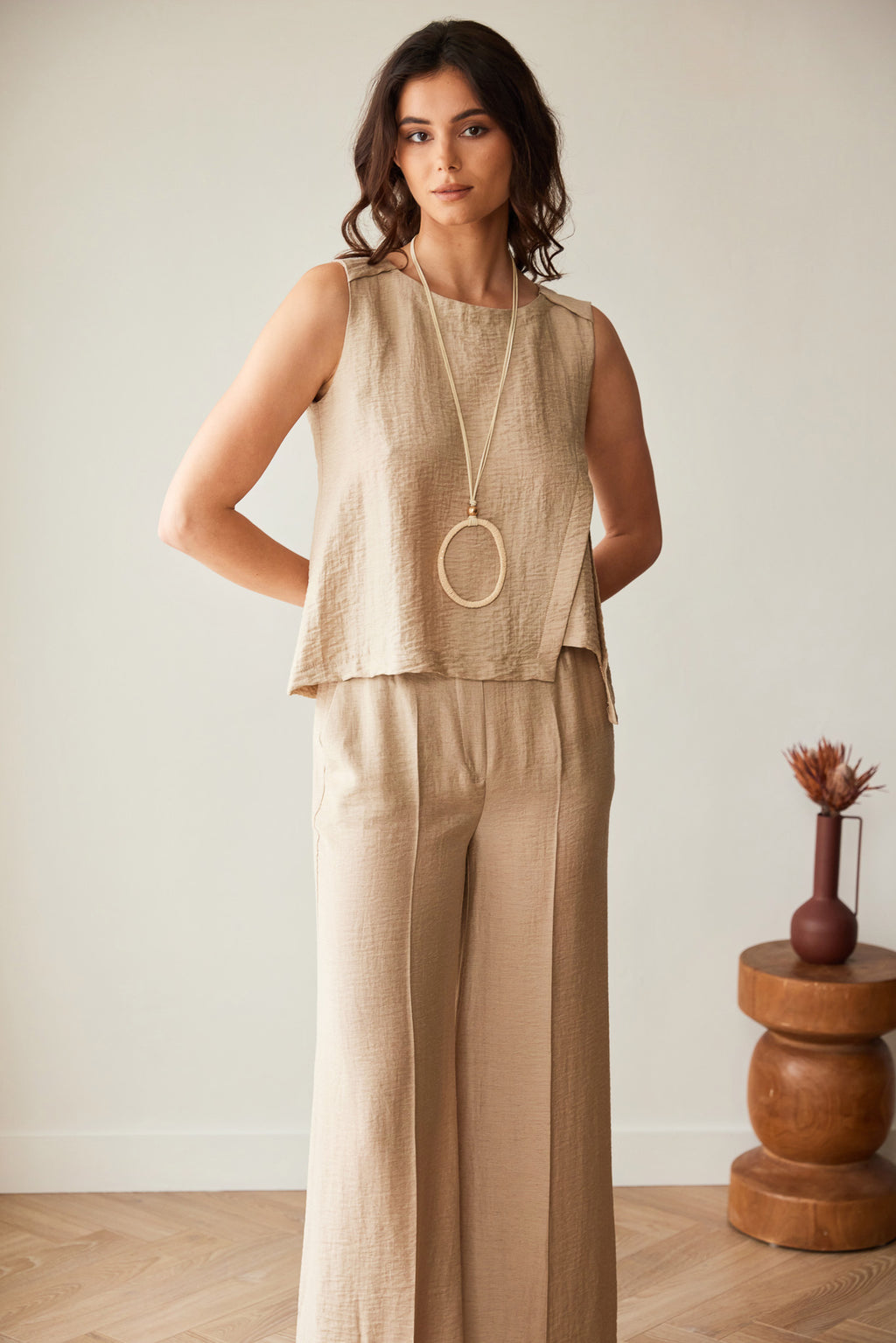PERUZZI PLEAT SHELL TOP