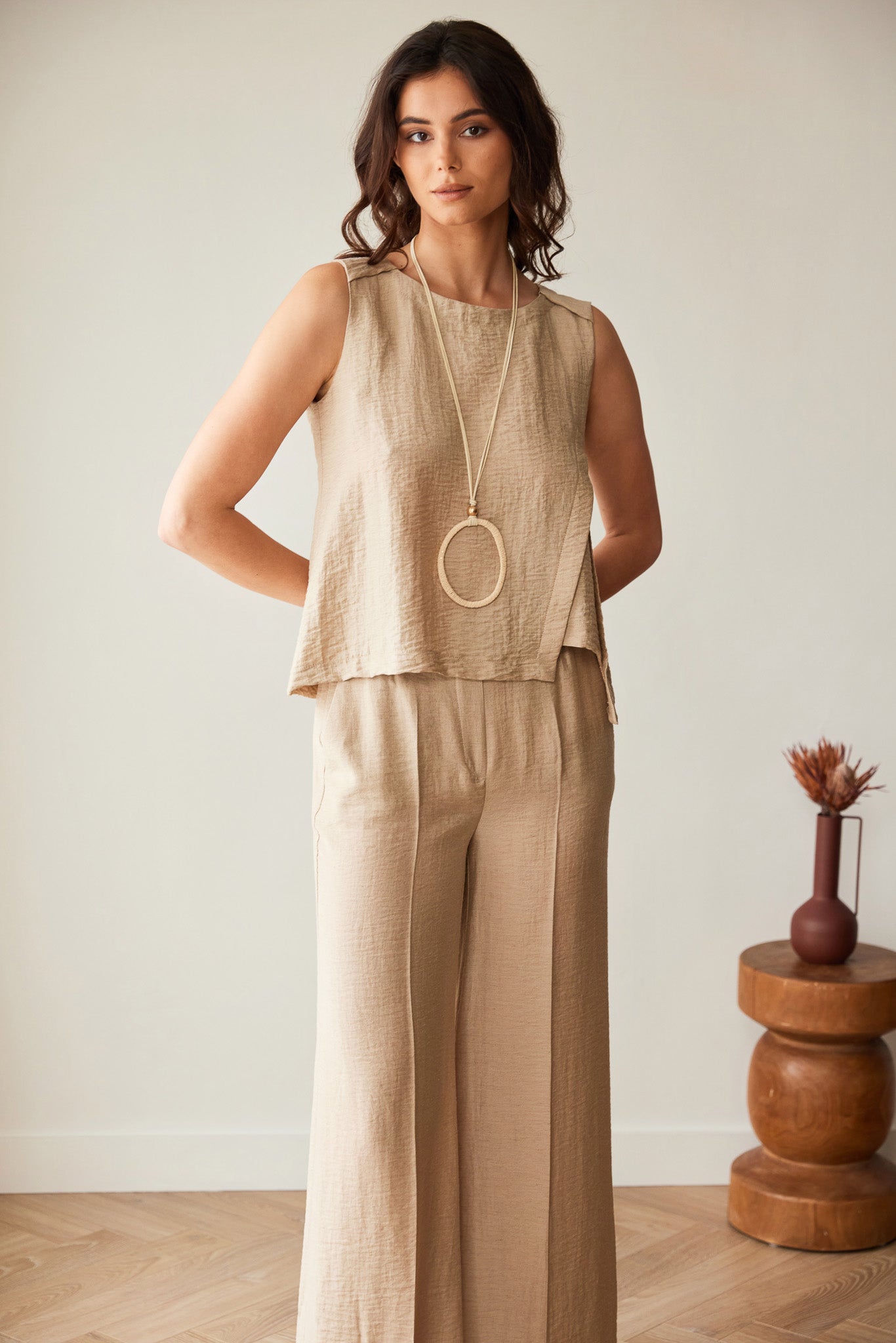 PERUZZI PLEAT SHELL TOP