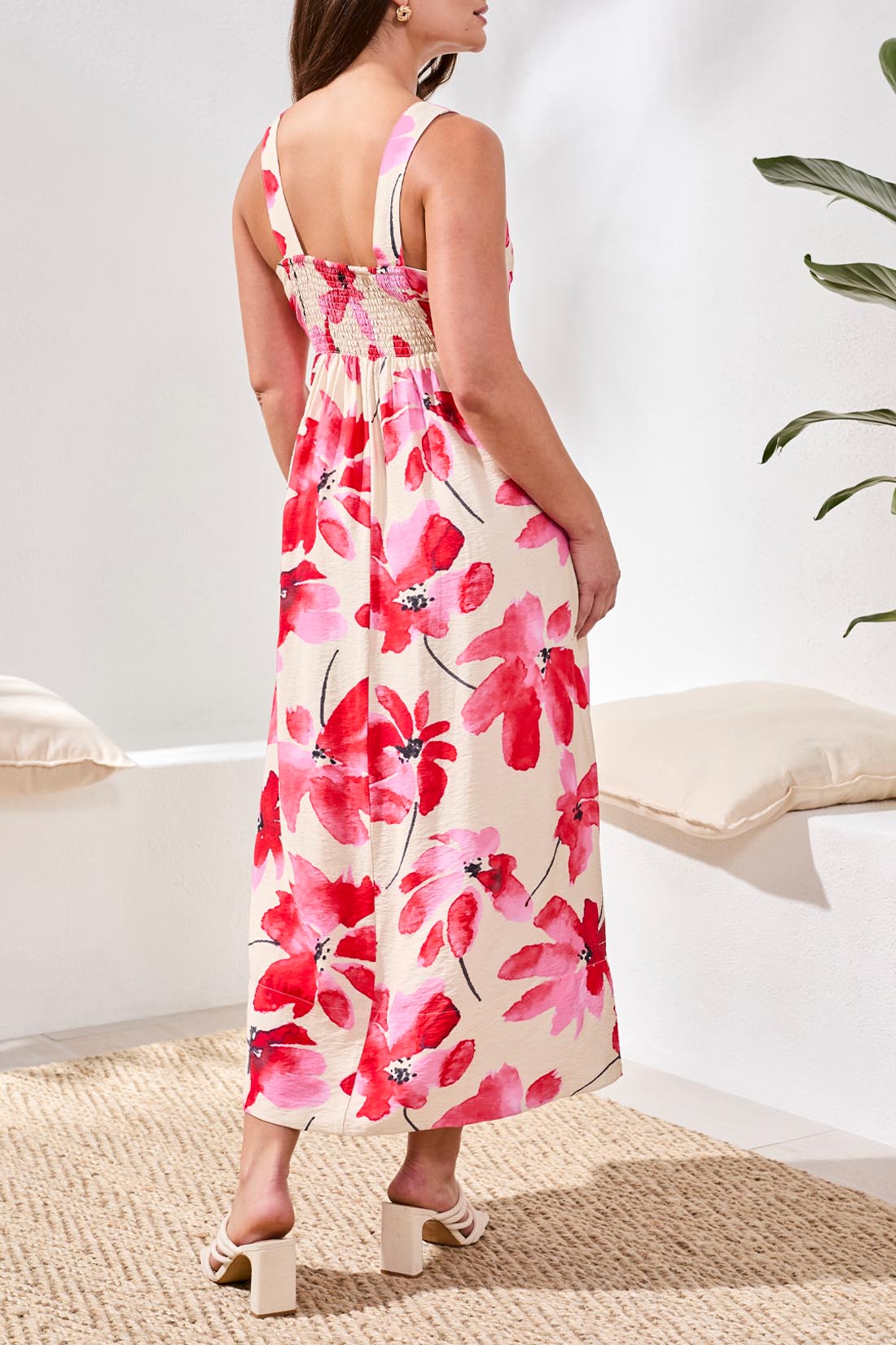TRIBAL FLORAL MAXI DRESS